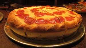 Deep-dish pizza